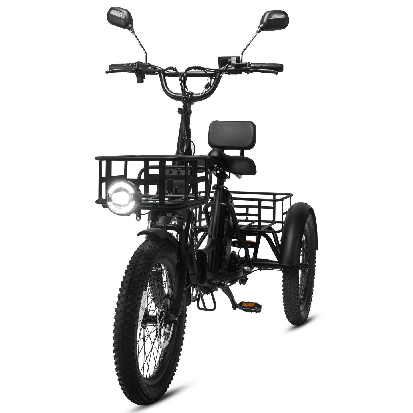 Delorean GO400-Sport Foldable Fat Tire E-Trike (Black)