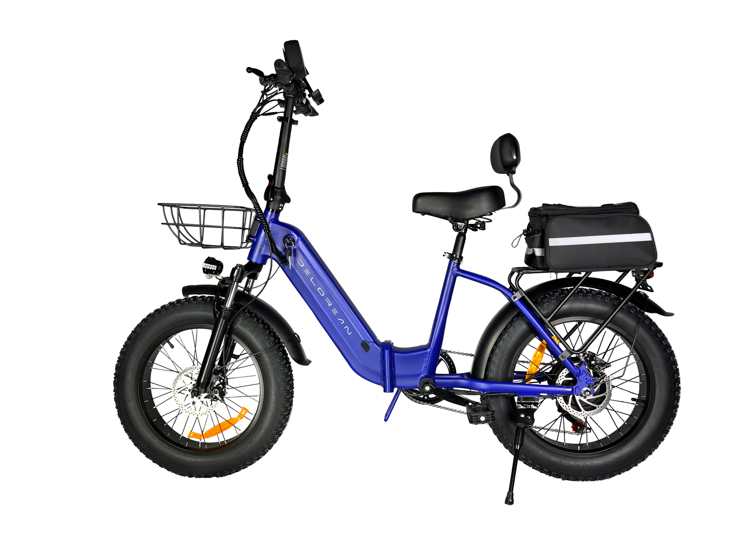 Delorean DM600-Sport Foldable Fat Tire E-Bike (Blue)