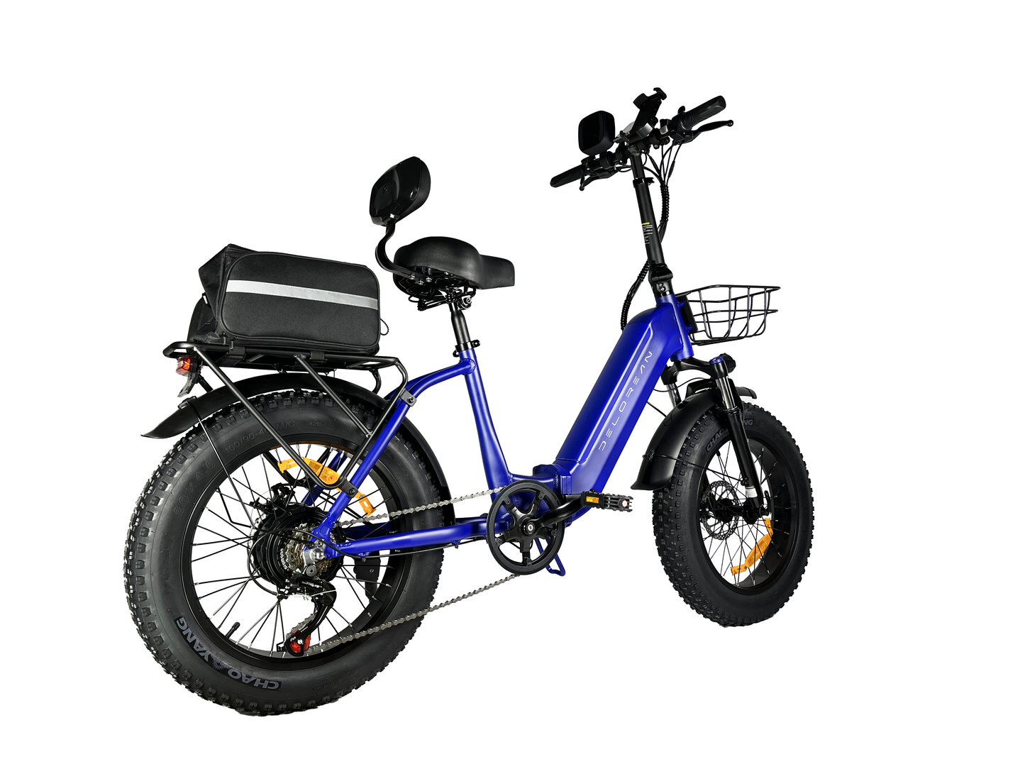Delorean DM600-Sport Foldable Fat Tire E-Bike (Blue)