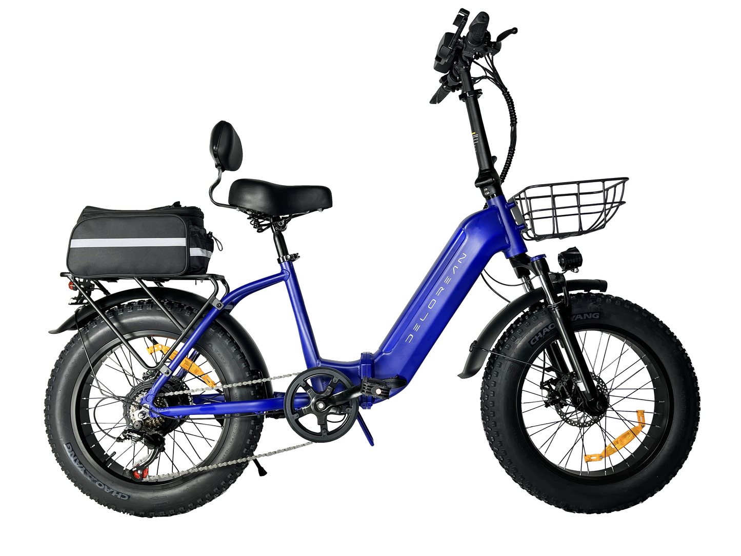 Delorean DM600-Sport Foldable Fat Tire E-Bike (Blue)