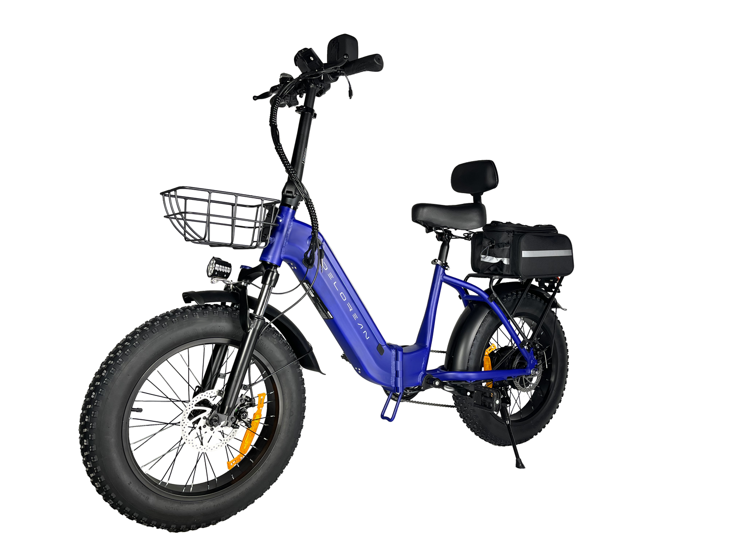 Delorean DM600-Sport Foldable Fat Tire E-Bike (Blue)