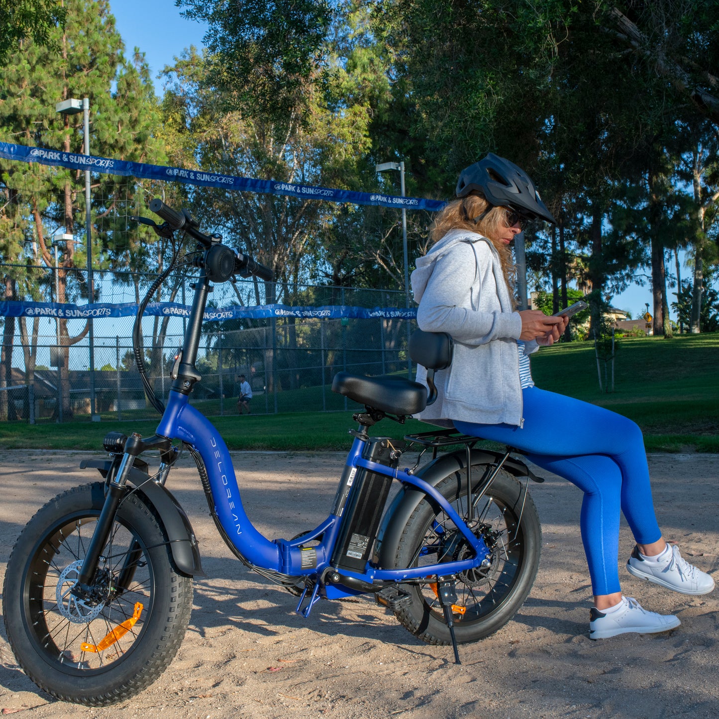Delorean DM500-Sport Foldable Fat Tire E-Bike (Blue)