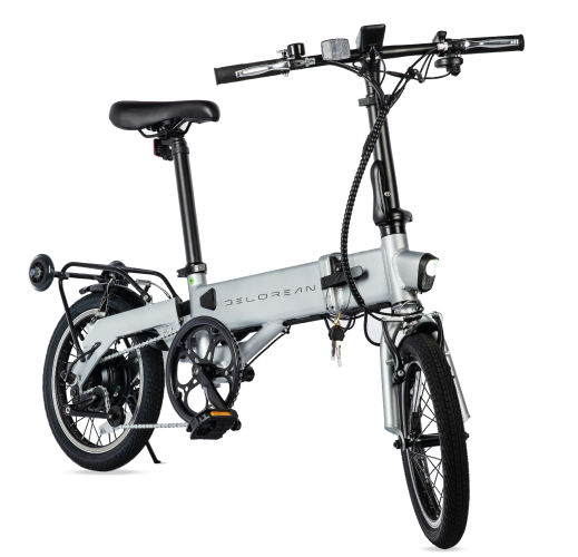Patented triple folding e Bike with luggage carrying wheels