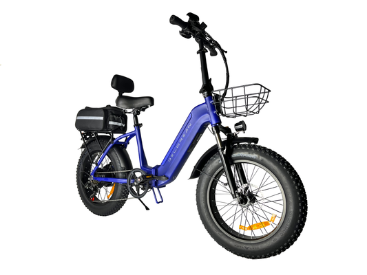 Delorean DM600-Sport Foldable Fat Tire E-Bike (Blue)