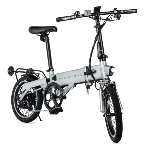 Patented triple folding e-Bike with luggage carrying wheels